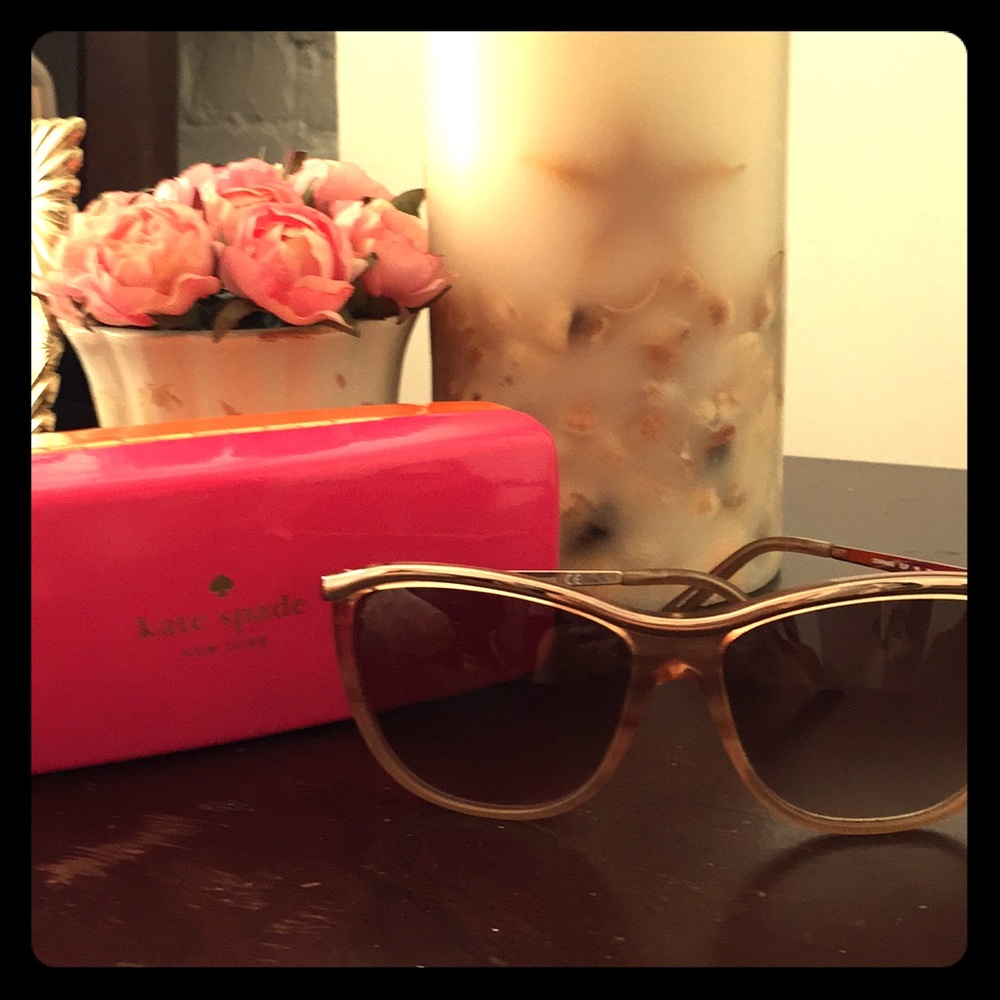 Kate spade rose gold sunglasses